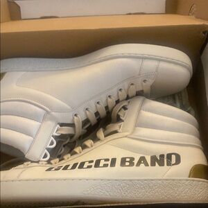 Gucci Band White High-Top Sneakers